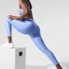Airlift High-Waist Charger 7/8-Leggings - Crystal Clear Blue/White