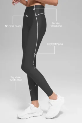 Airlift High-Waist Haven Legging – antraciet/wit