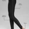 Airlift High-Waist Love Language Stirrup Legging - Zwart