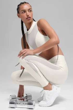 Airlift High-Waist Mesh Infatuation Legging – Ivory
