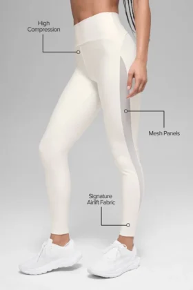 Airlift High-Waist Mesh Infatuation Legging – Ivory