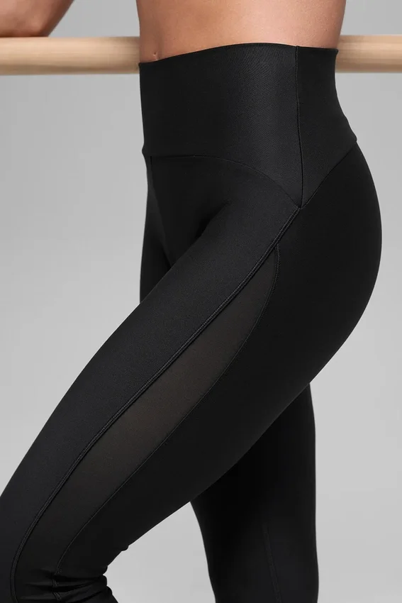 Airlift High-Waist Mesh Infatuation Legging - Zwart