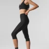 Airlift Mesh Capri High-Waist – Just Right – Zwart