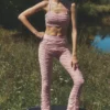 Airlift Mesh Cherish-legging met hoge taille - Vintage Pink