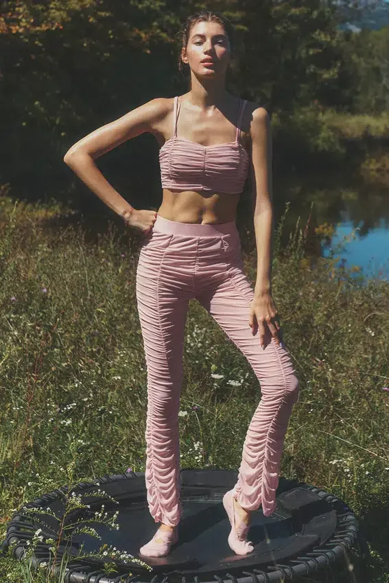 Airlift Mesh Cherish-legging met hoge taille - Vintage Pink