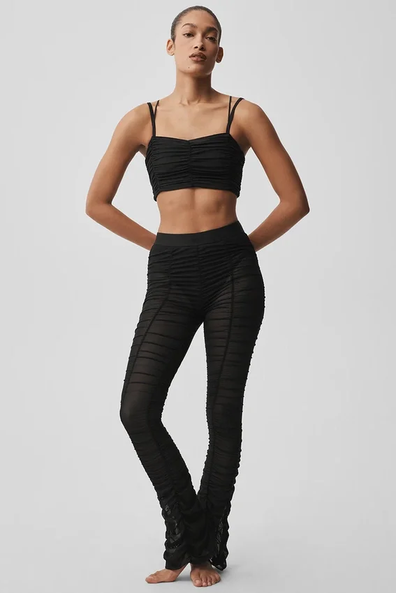 Airlift Mesh Cherish-legging met hoge taille - Zwart