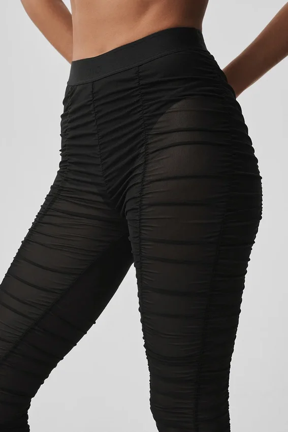 Airlift Mesh Cherish-legging met hoge taille - Zwart