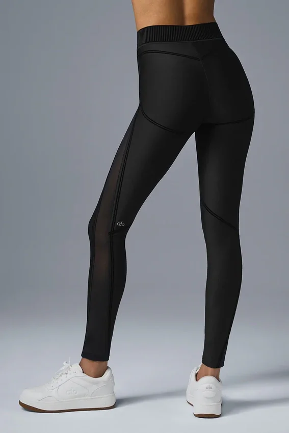 Airlift Mesh-collectie High-Waist Legging – Zwart