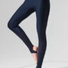 Airlift Mesh Darling-legging met hoge taille en beugels – Navy