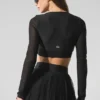 Airlift Mesh Divine beha met lange mouwen - Zwart