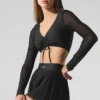 Airlift Mesh Divine beha met lange mouwen - Zwart