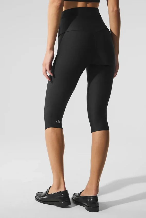 Airlift Mesh Divine Capri High-Waist - Zwart