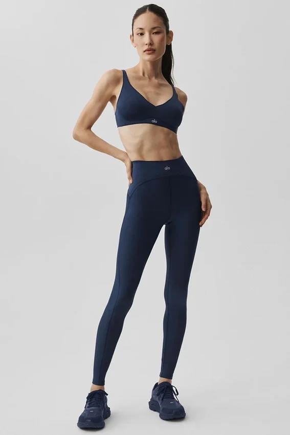 High-Waist Airlift Legging van topkwaliteit – marineblauw