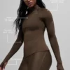 Airlift Winter Warm 1/4 Zip met lange mouwen - Espresso