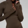 Airlift Winter Warm 1/4 Zip met lange mouwen - Espresso