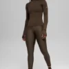 Airlift Winter Warm 1/4 Zip met lange mouwen - Espresso