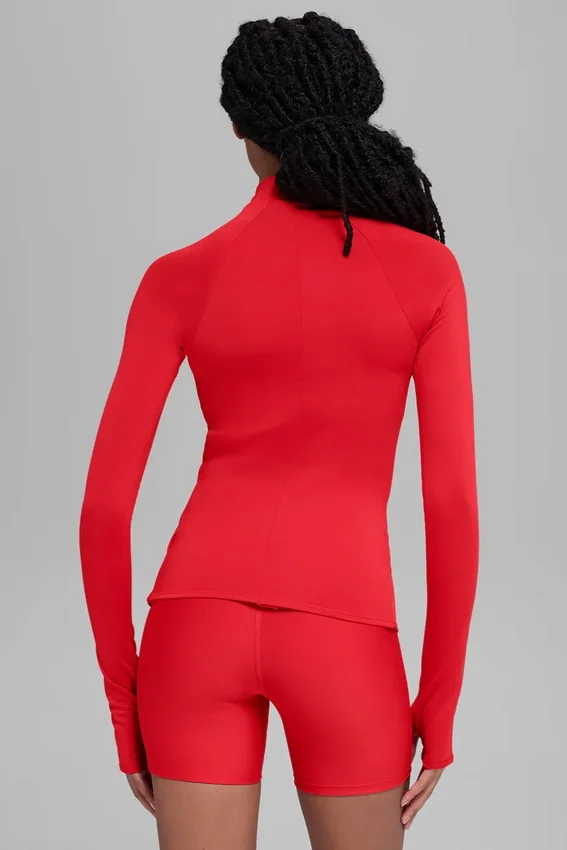 Airlift Winter Warm 1/4 Zip met lange mouwen - Felrood
