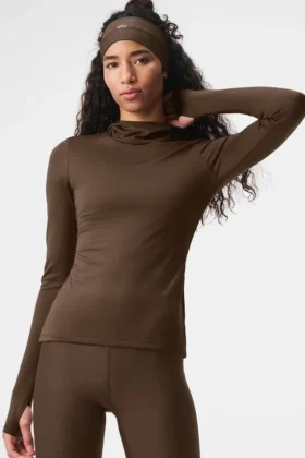 Airlift Winter Warm Runner met capuchon - Espresso