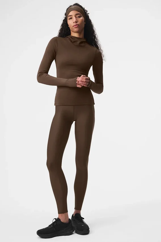 Airlift Winter Warm Runner met capuchon - Espresso