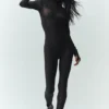 Airlift Winter Warm Ski Time-broek met bretels - Zwart