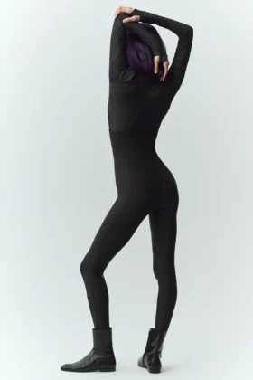 Airlift Winter Warm Ski Time-broek met bretels – Zwart