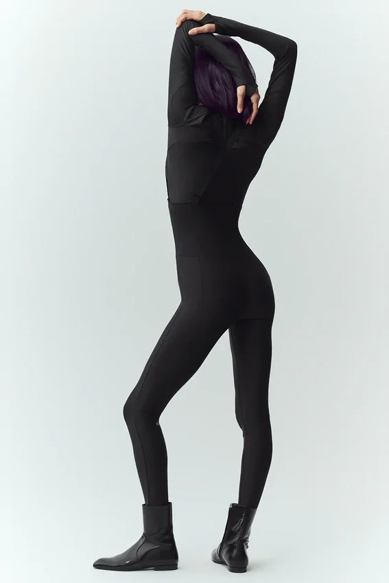 Airlift Winter Warm Ski Time-broek met bretels - Zwart