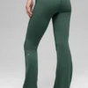 Alo Softsculpt 7/8-legging met omgeslagen boord en uitlopende pijpen – Clover Green