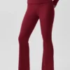 Alo Softsculpt 7/8-legging met omgeslagen pijpen en uitlopende boord - Summer Romance Red