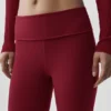 Alo Softsculpt 7/8-legging met omgeslagen pijpen en uitlopende boord - Summer Romance Red