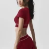 Alo Softsculpt Amp It up-beha met korte mouwen - Summer Romance Red