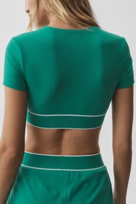 Alo Softsculpt Amp It up-bh met korte mouwen – Emerald Isle
