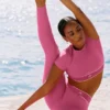 Alo Softsculpt Amp It up-bh met korte mouwen - Paradise Pink