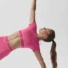 Alo Softsculpt Amp It up-bh met korte mouwen - Paradise Pink