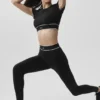 Alo Softsculpt Amp It up-bh met korte mouwen - Zwart