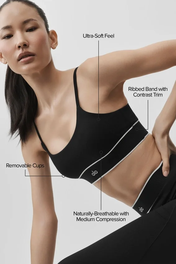 Alo Softsculpt Amp It up-bh - Zwart
