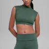 Alo Softsculpt Capped Out met korte mouwen – Clover Green