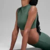 Alo Softsculpt Capped Out met korte mouwen – Clover Green