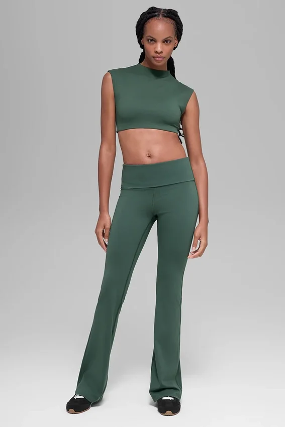 Alo Softsculpt Capped Out met korte mouwen – Clover Green