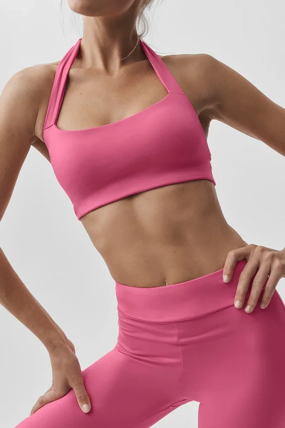 Alo Softsculpt Feel the Heat halterbeha - Paradise Pink