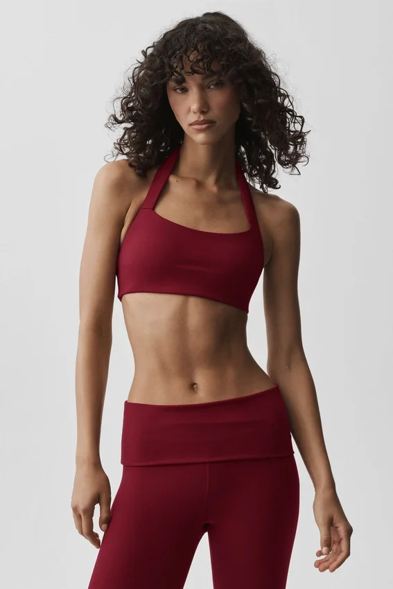 Alo Softsculpt Feel the Heat halterbeha - Summer Romance Red