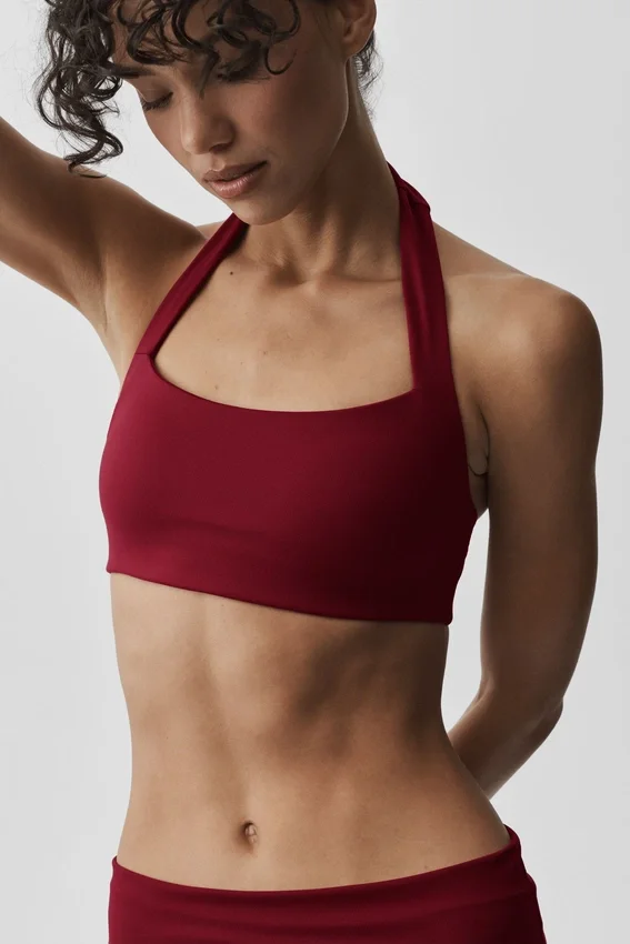 Alo Softsculpt Feel the Heat halterbeha - Summer Romance Red
