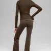 Alo Softsculpt Foldover Flare Legging - Espresso