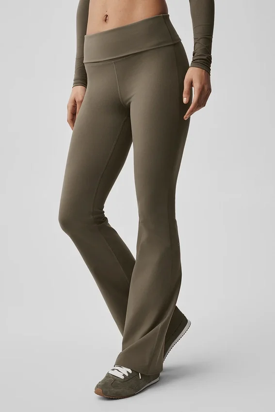 Alo Softsculpt Foldover Flare-legging - Olive Tree