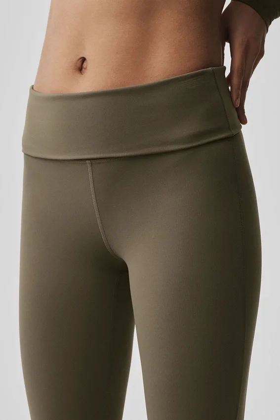 Alo Softsculpt Foldover Flare-legging - Olive Tree