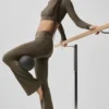 Alo Softsculpt Foldover Flare-legging - Olive Tree