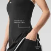 Alo Softsculpt haltertennisjurk - Zwart/Wit