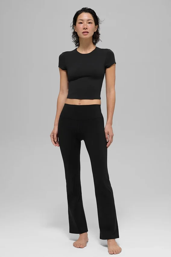 Alo Softsculpt High-Waist 7/8-legging met bootcut - Zwart