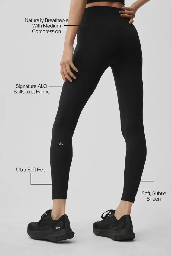 Alo Softsculpt High-Waist 7/8-legging - Zwart