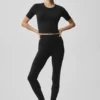 Alo Softsculpt High-Waist 7/8-legging - Zwart
