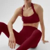 Alo Softsculpt High-Waist 7/8 Leggings - Summer Romance Red